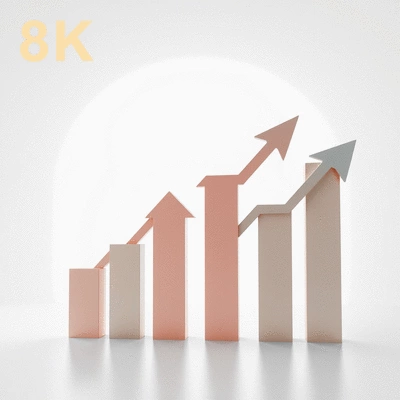 Abstract representation of brand growth and market expansion, with upward trending arrows
